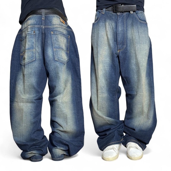 Vintage ENYCE Vintage Baggy Denim jeans with a crazy fade